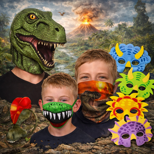 Dino feestmaskers