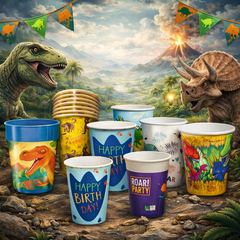 Dino drinkbekers feestje