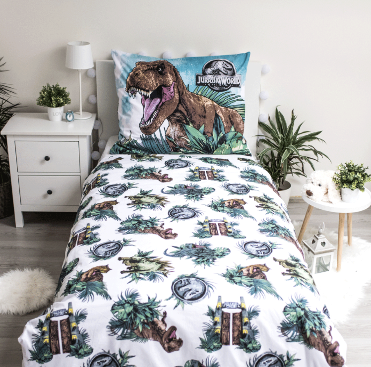 Dekbedovertrek Jurassic PArk overdag achterkant