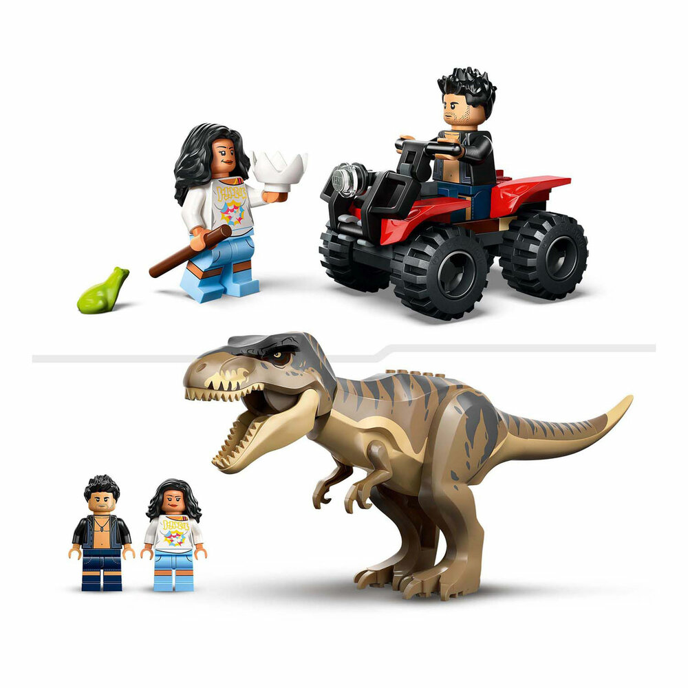 LEGO poppetjes en T-Rex