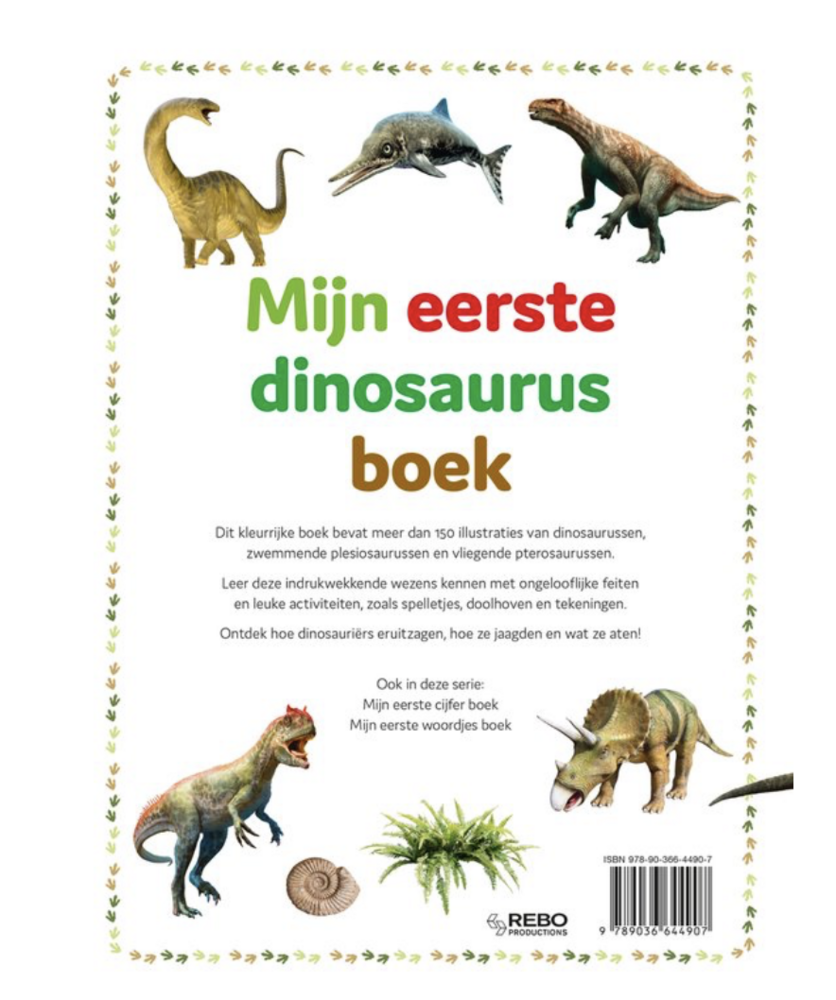 achterkant eerste dinosaurus boek