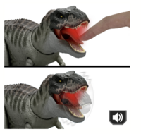 jurassic world trex bewegende bek