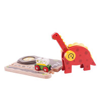 Dino houten brontosaurus trein