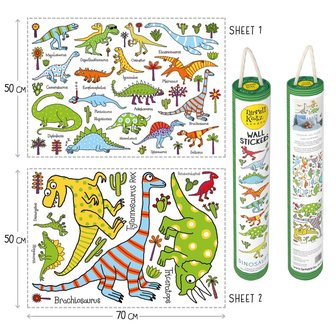 Vrolijke dinosaurus stickers