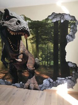 T-rex in het bos