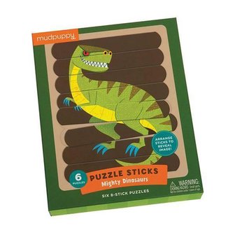 Puzzelsticks Mighty Dinosaurs - Mudpuppy (6 puzzels)