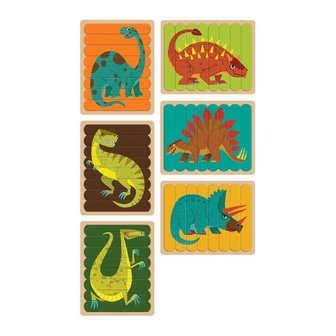 Puzzelsticks Mighty Dinosaurs - Mudpuppy (6 puzzels)