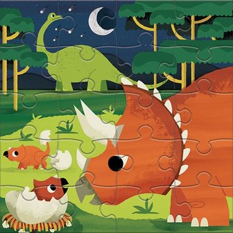 Magnetische Puzzel Dinosaurus - Mudpuppy &ndash; (2 x 20)