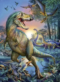 150 stukjes XXL Dinosaurus puzzel - T-rex