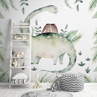 Dinosaurus Posterbehang - Brontosaurus - VLIESBEHANG (368x254cm) 