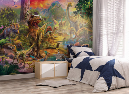 Walltastic &ndash; Dinosaurus T-rex - Landscape of Dinosaurs - Posterbehang