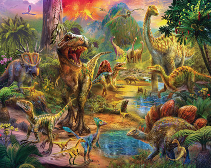 Walltastic &ndash; Dinosaurus T-rex - Landscape of Dinosaurs - Posterbehang