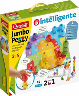 Dinosaurus Jumbo Insteek Pinnen - 45dlg - Quercetti 