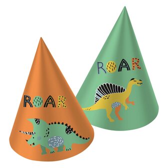 Hoedjes (6x)  (Dinosaurus Roars Feest)