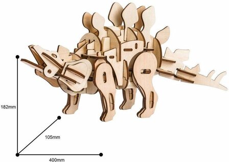 Modelbouw - Hout - Stegosaurus - Robotime