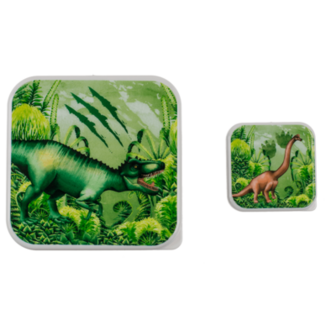 Dinosaurus lunchboxset (4x) - groen - (vers. dino&#039;s)