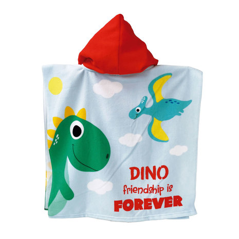 Poncho Vrolijke dino's - (50 x 100 cm)