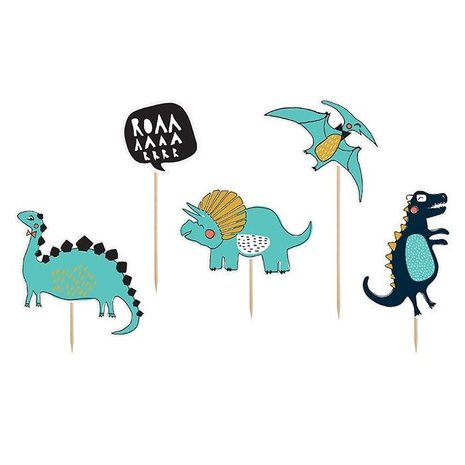 Dinosaurus dino toppers (5x)