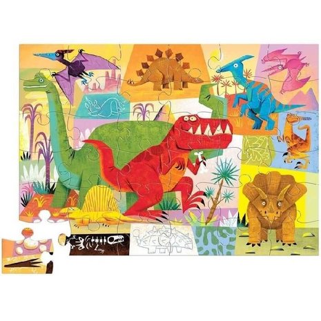 36 stukjes Vloerpuzzel T-rex - Crocodile Creek