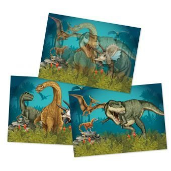 3D lenticulaire kaart - Dinosaurussen