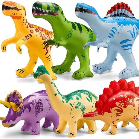 Opblaasbare dinosaurussen - Dino Family - (6 stuks)