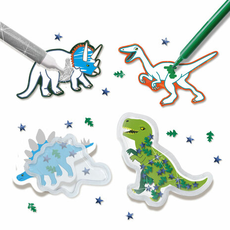 SES Dinosaurus stickers maken