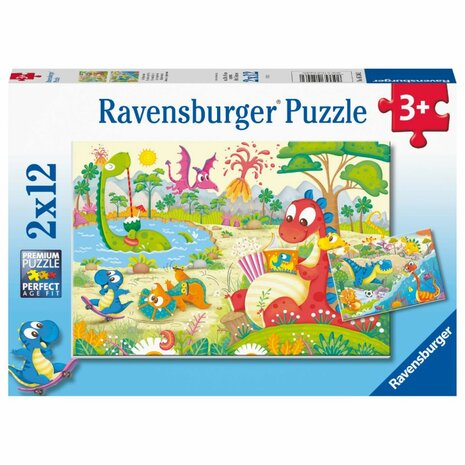 2 x 12 stukjes -Lievelingsdino - puzzel