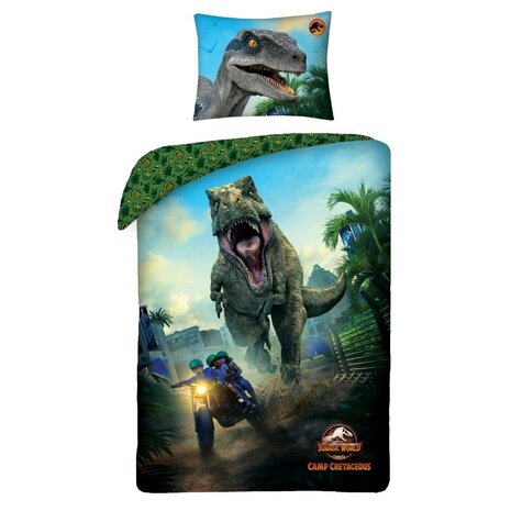 Jurassic World Dekbedovertrek - Camp Cretaceous -  140 x 200 cm 