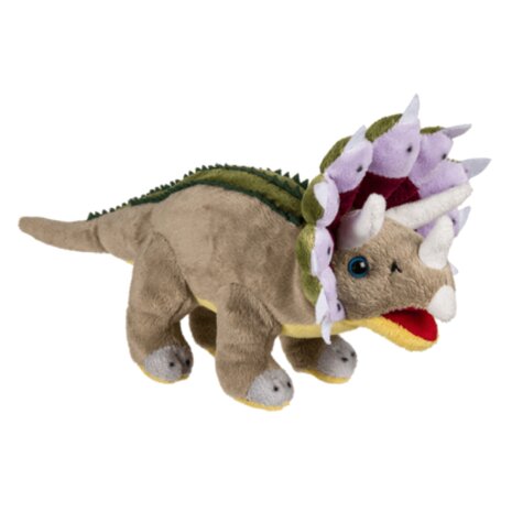 Dinosaurus Pluch Knuffels- Brontosaurus- T-rex - Triceratops - Stegosaurus (4x) - circa 30 cm