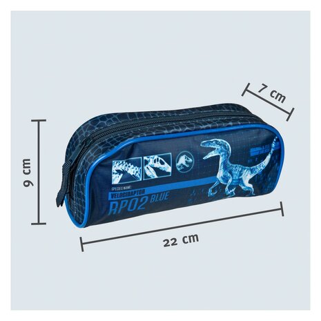 Etui Jurassic World - blauw