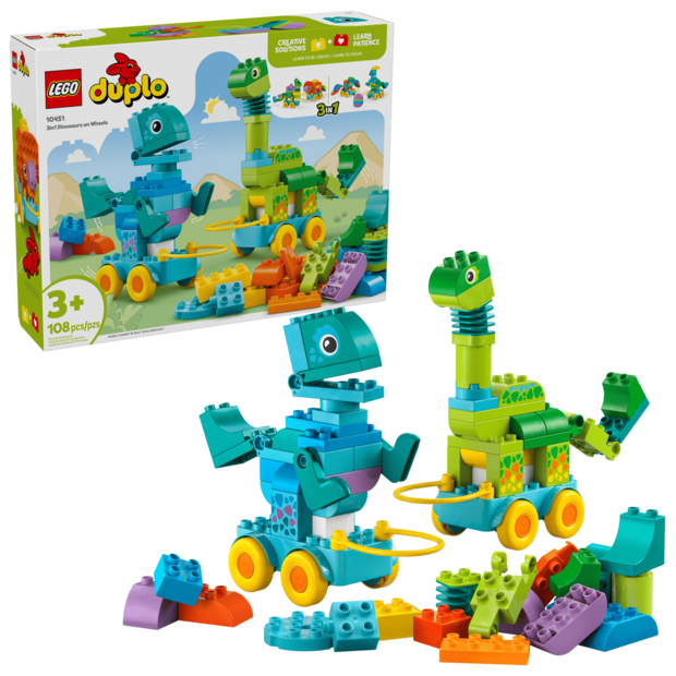 DUPLO&reg; #10451 3-in-1 dinosaurussen op wielen