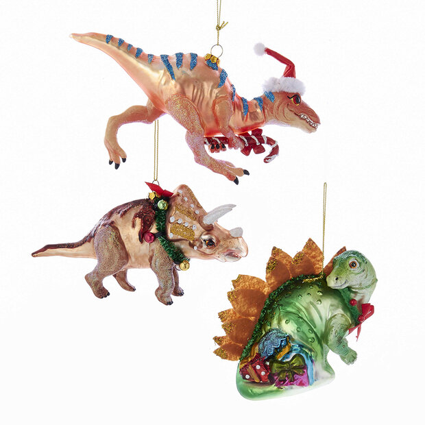 Luse dino kerstbal ornament