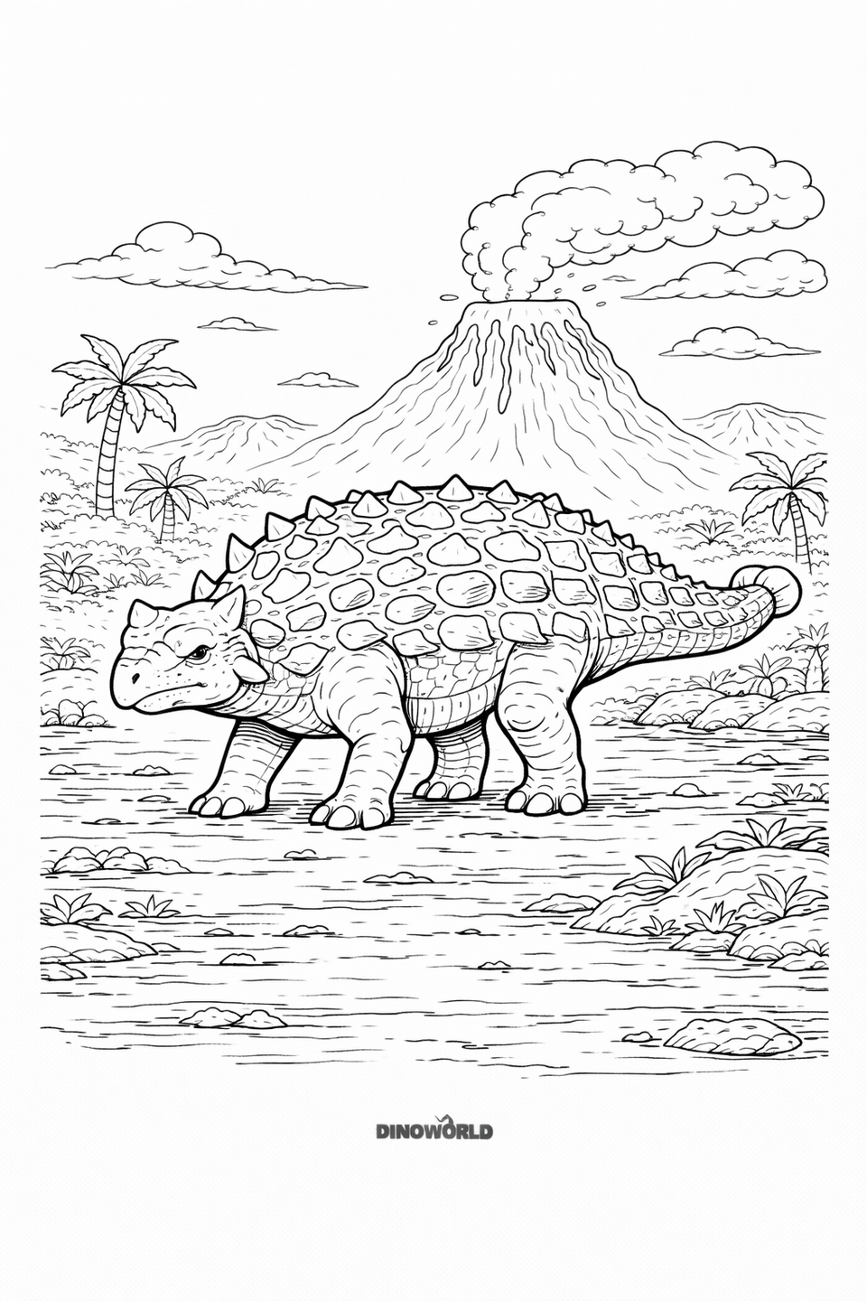 Ankylosaurus kleurplaat