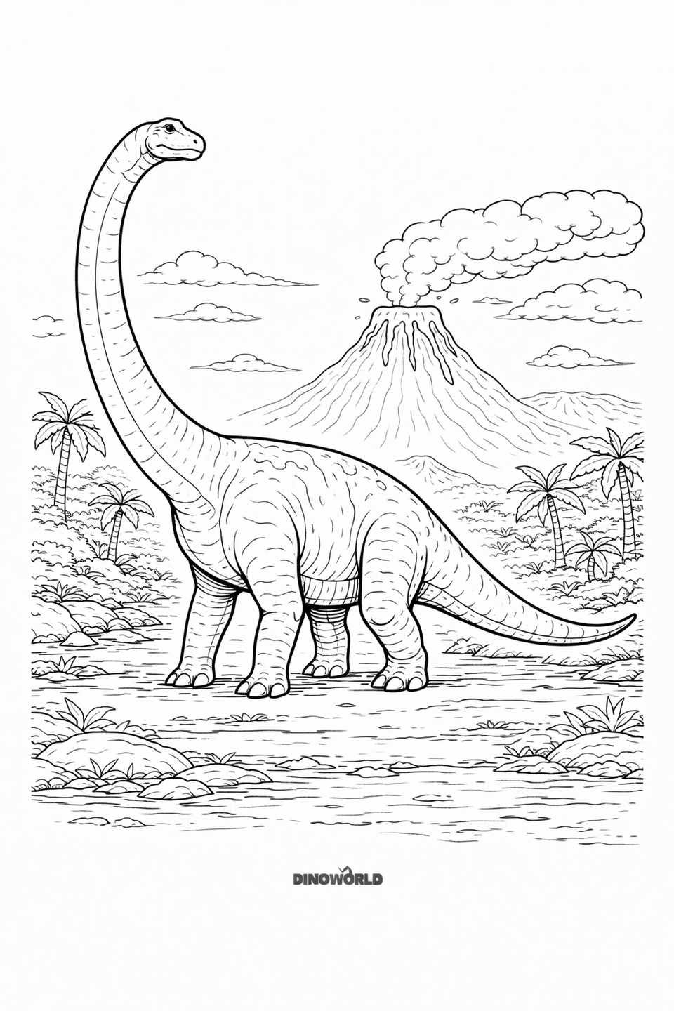 Brachiosaurus kleurplaat