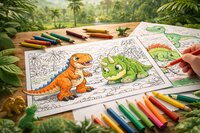 Dino kleurplaten: creatief met dinosaurussen