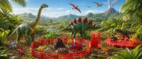 Buitenspelen met dino’s: Stegosaurus en Brachiosaurus in de lente