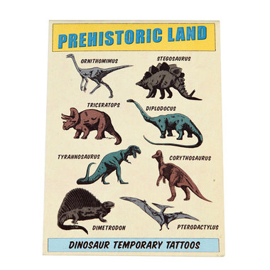 Dinosaurus Tattoo Prehistoric Land (16 stuks)