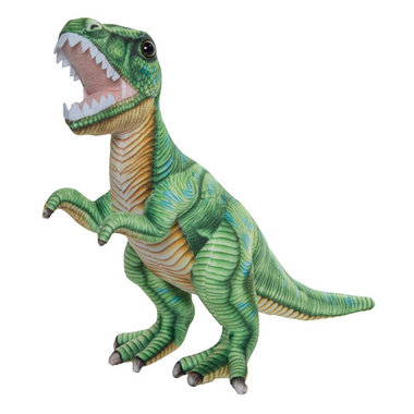 Tyrannosaurus Rex knuffel - groen - Printed - (L49 cm)