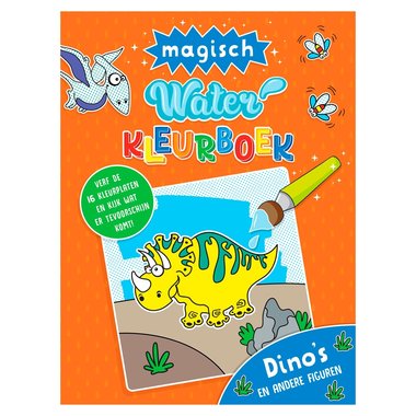 Waterkleurboek magisch Dinosaurus