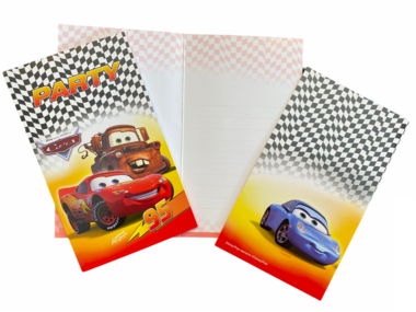 Uitnodigingen Cars 6x - Disney