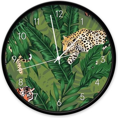 Klok - Jungle - Panter wandklok (30 cm)