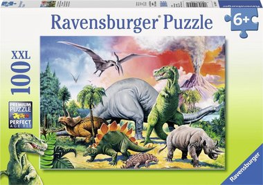 100 stukjes XXL Tussen de dino's Ravensburger - puzzel