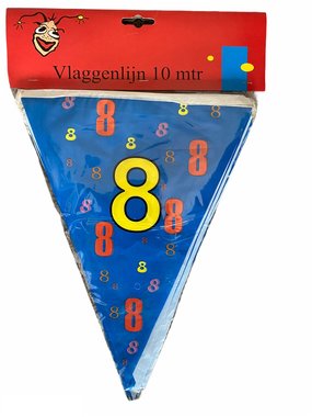 Vlaggenlijn 8 jaar (10 meter)