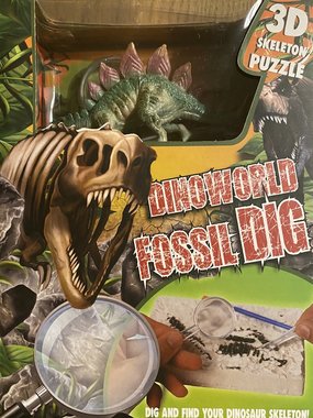 Dig it out: Stegosaurus skelet (blok) met extra speeldino (Dinoworld)