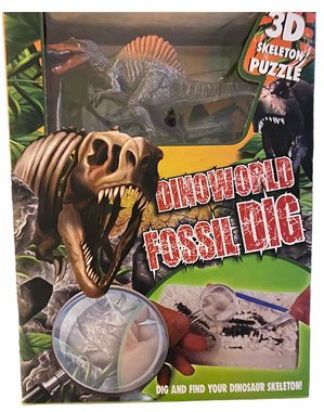 Dig it out: Spinosaurus skelet (blok) met extra speeldino (Dinoworld)