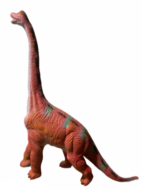 Grote speeldino Brachiosaurus (met geluid) - bruin - 58 cm - Dinoworld