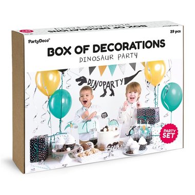 Compleet Dinosaurus Decoratiepakket - set van 39 items - Partydeco