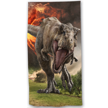 Handdoek - Badlaken Jurassic World - Vulkaan -  (70 x 140 cm)