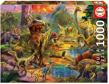 1000 stukjes -  Land of Dinosaurs - Educa