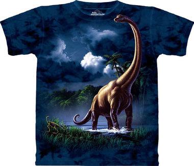 T-shirt Dinosaurus - Brachiosaurus (blauw)